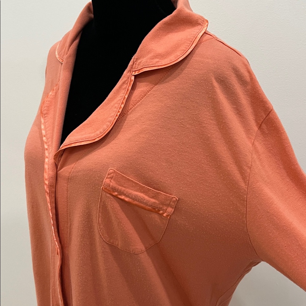 COSABELLA Pima Lusso Long Sleeve Top & Pant Set - Orange - Picture 5 of 6